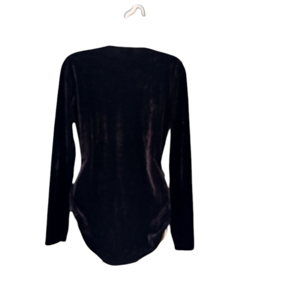 Ann Taylor Black Long Sleeve Bodysuit - Picture 3 of 4
